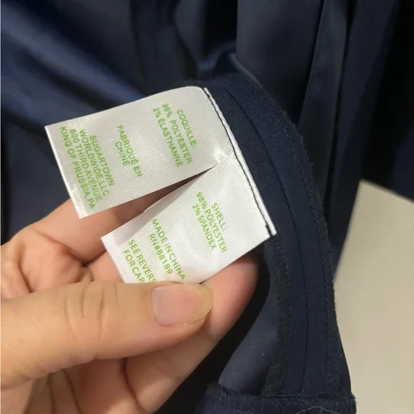 $298 NEW Lilly Pulitzer VALERIA DRESS COAT True Navy Trench Open Front XS - Picture 7 of 10